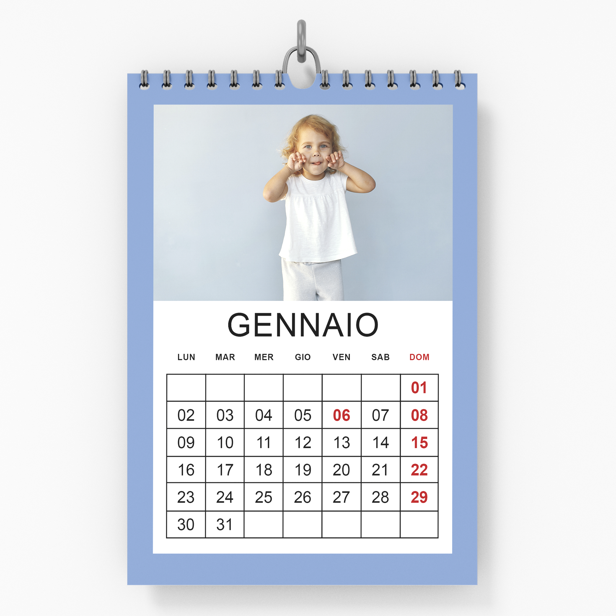 Modelli gratuiti di calendari da parete da personalizzare e stampare