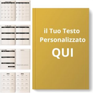 Agenda Settimanale Personalizzabile A5 – 12 Mesi a Scelta  BN3