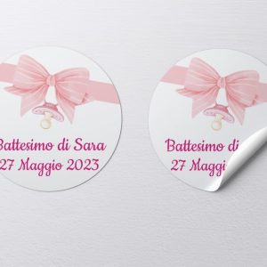 Tag bomboniera per festa Battesimo Personalizzabile Ref9