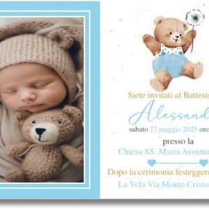 Inviti per Festa di Battesimo Ref30
