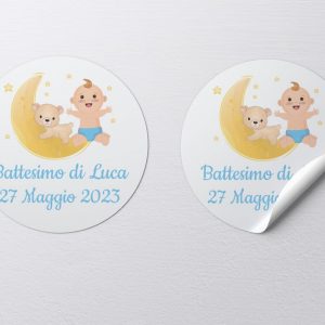 Tag bomboniera per festa Battesimo Personalizzabile Ref1