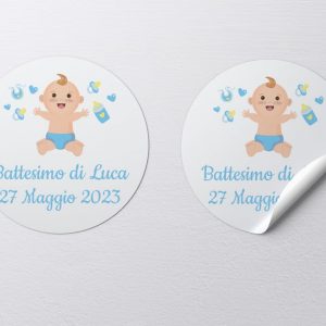 Tag bomboniera per festa Battesimo Personalizzabile Ref12