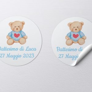 Tag bomboniera per festa Battesimo Personalizzabile Ref3
