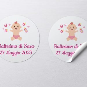 Tag bomboniera per festa Battesimo Personalizzabile Ref5