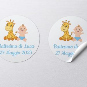 Tag bomboniera per festa Battesimo Personalizzabile Ref2