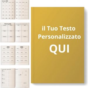 Agenda Settimanale Personalizzabile A5 – 12 Mesi a Scelta BN1