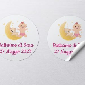 Tag bomboniera per festa Battesimo Personalizzabile Ref6