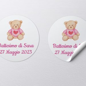 Tag bomboniera per festa Battesimo Personalizzabile Ref8