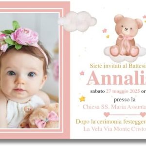 Inviti per Festa di Battesimo Ref32