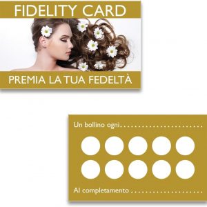 Tessere Fedeltà 10 Caselle Design Multiuso Ref6