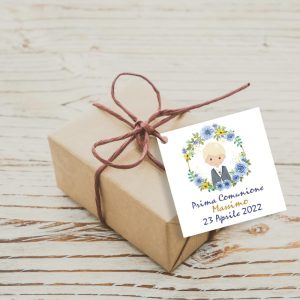 Tag bomboniera per festa di comunione Personalizzabile Ref7
