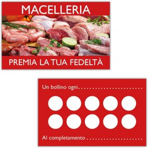 Tessere Fedeltà 10 Caselle Design Multiuso Ref4