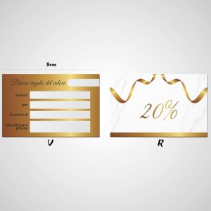 Buoni Regalo utilizzabili come Gift Card, Coupon, Voucher personalizzabile Ref13