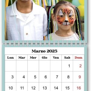 Calendario da muro personalizzabile con Foto Ref12
