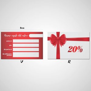 Buoni Regalo utilizzabili come Gift Card, Coupon, Voucher personalizzabile Ref5