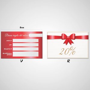 Buoni Regalo utilizzabili come Gift Card, Coupon, Voucher personalizzabile Ref19