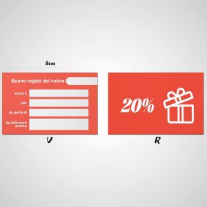 Buoni Regalo utilizzabili come Gift Card, Coupon, Voucher personalizzabile Ref8