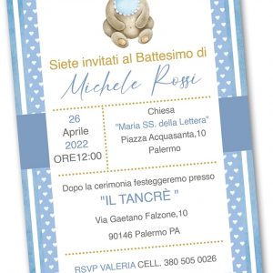 Inviti per Festa di Battesimo Ref4