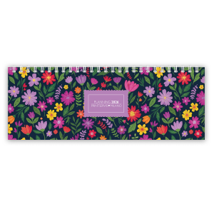 Planning da Tavolo 2026 Formato 10,5x29,7 cm | Planner Settimanale e Mensile con Spirale | Design Moderno o Floreale | Ideale per Ufficio, Casa, Studio | Agenda da Tavolo
