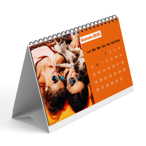 Calendario da Tavolo Personalizzabile 2026 con 12 Foto | Formato 150×95 mm | Spirale Resistente | Stile Moderno e Compatto | Perfetto per Casa, Studio o Ufficio |