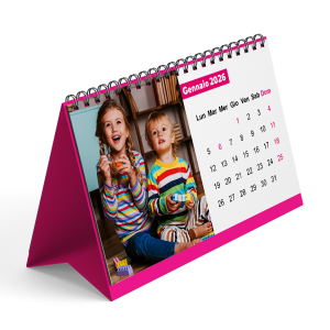 Calendario da Tavolo Personalizzabile 2026 con 12 Foto | Formato 150×95 mm | Spirale Resistente | Stile Moderno e Compatto | Perfetto per Casa, Studio o Ufficio |